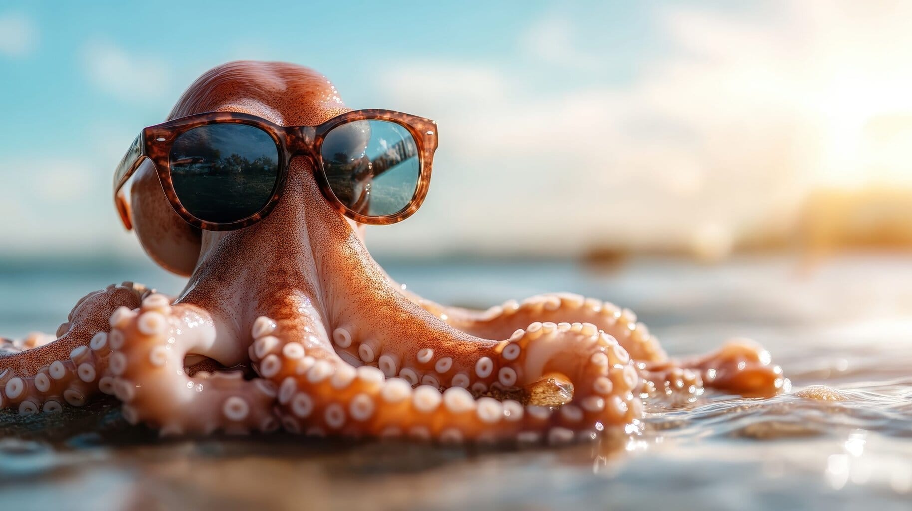 Octopus mit Sonnenbrille
